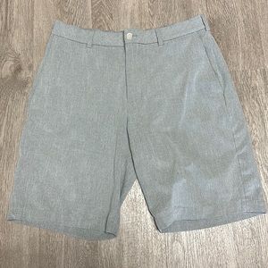 Men’s Walter Hagen 11 Majors Golf Shorts Size 32 Gray Grid missing back button